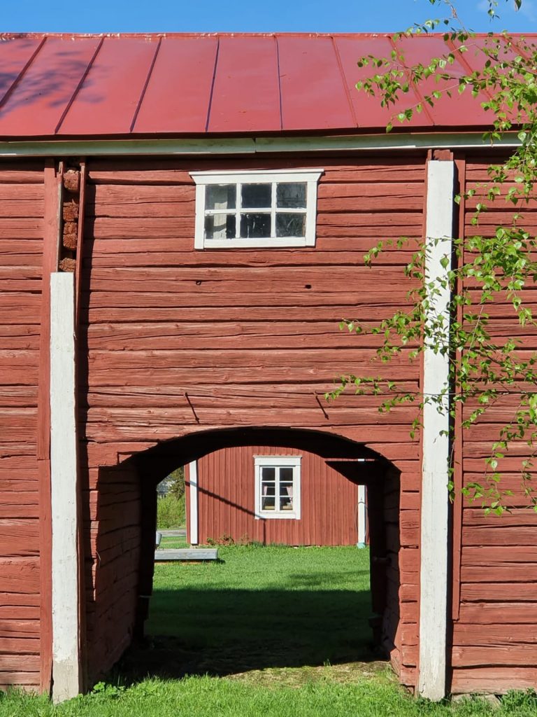 A typical two-storey farm storehouse in the area