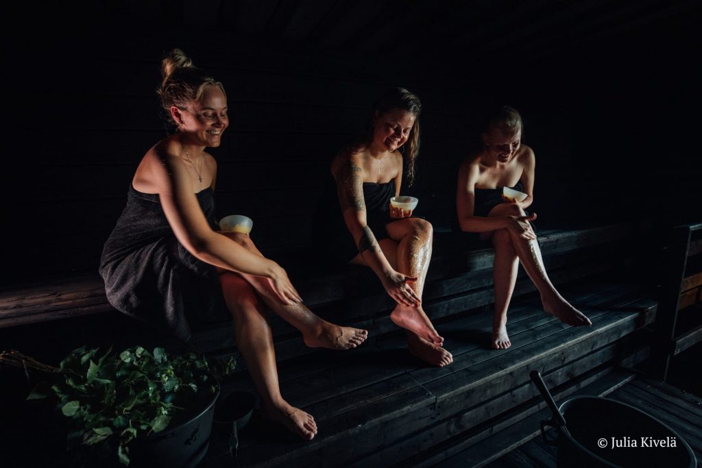Women in Smoke Sauna