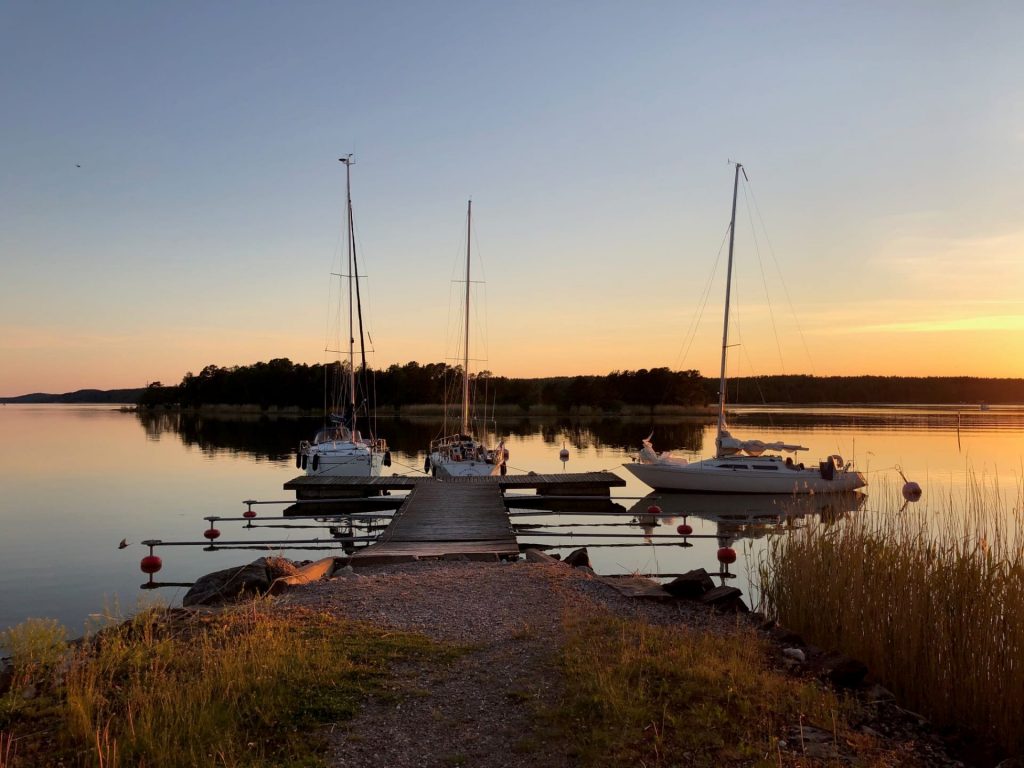 Guest pier at sunset